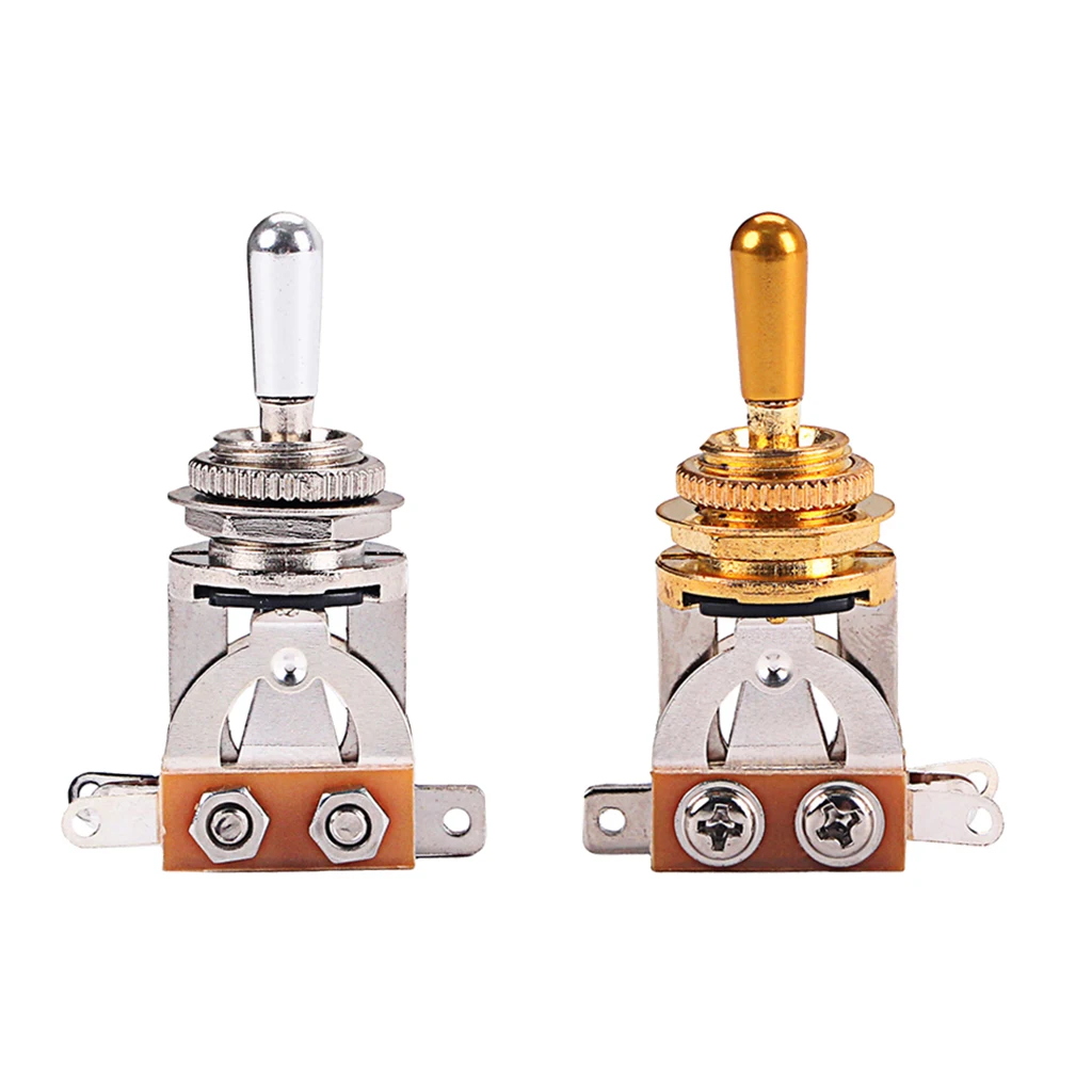 

Tooyful Durable Alloy Electric Guitar 3 Way Toggle Switch Pickup Selector DIY Musical Instrument Accessory