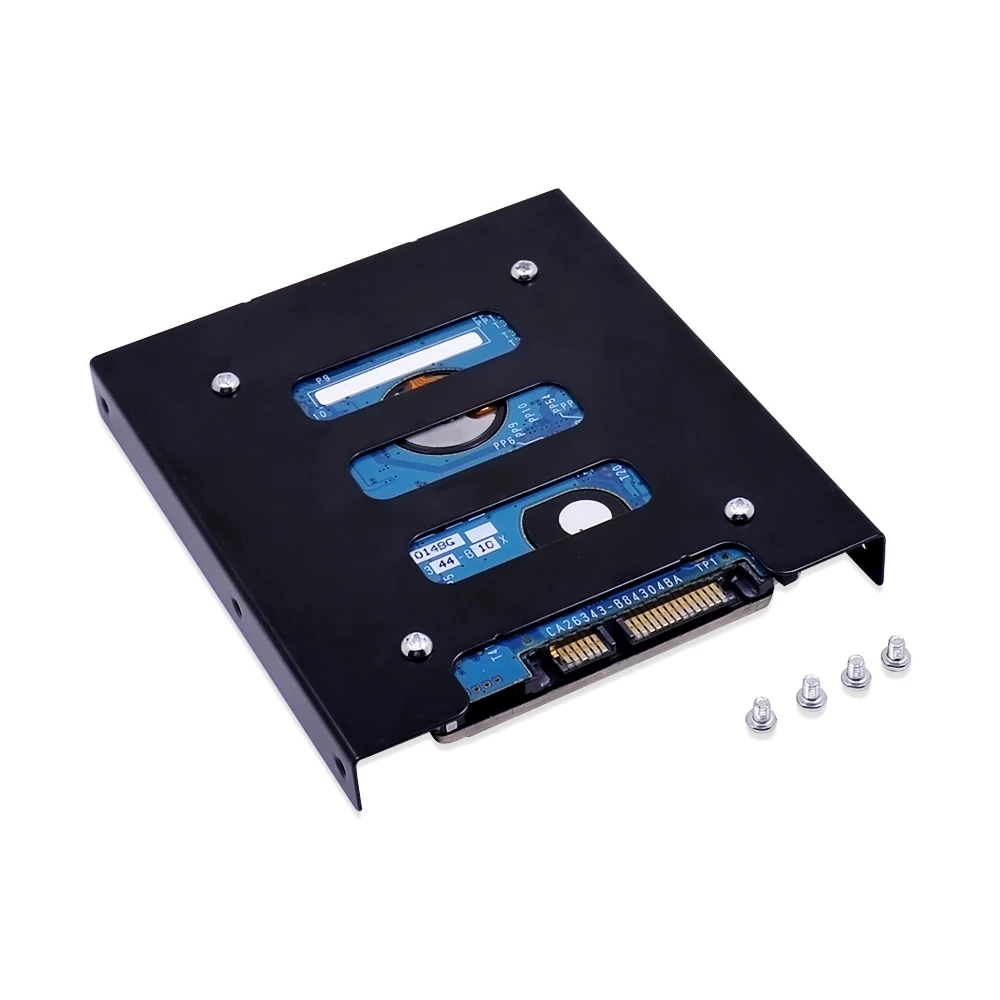 CHIPAL 2.5" skids For SSD to 3.5" Bay caddy tray Hard Drive HDD Metal Mounting Dock Tray Bracket Adapter converter Enclosure |
