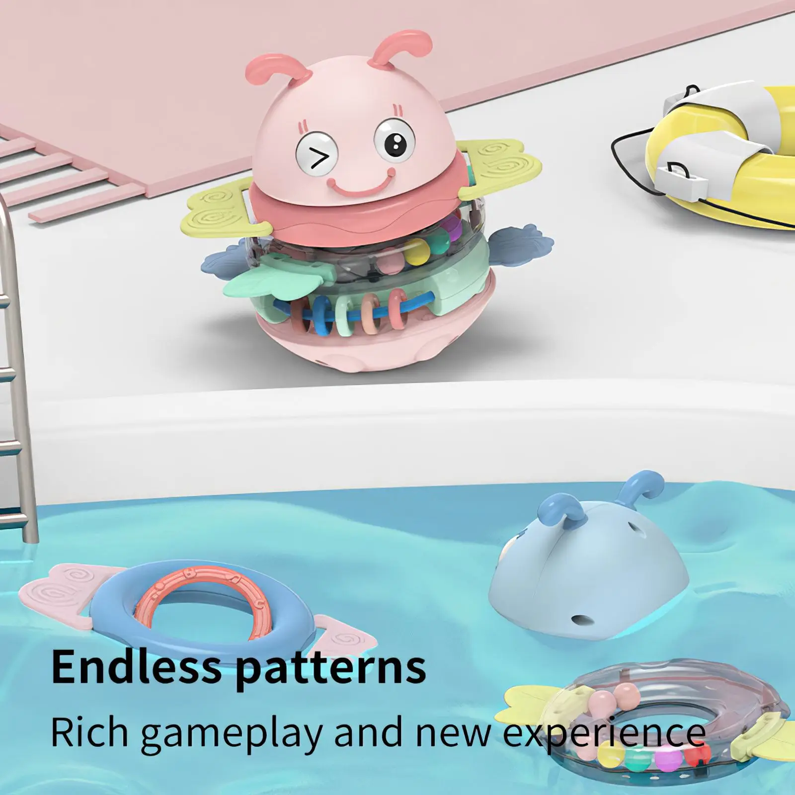 

Infant Tumbler Music Stacks And Turns Musical Toys Baby Teether Educational Toys To Infant Cultivate Hands-On Ability Kids Gift