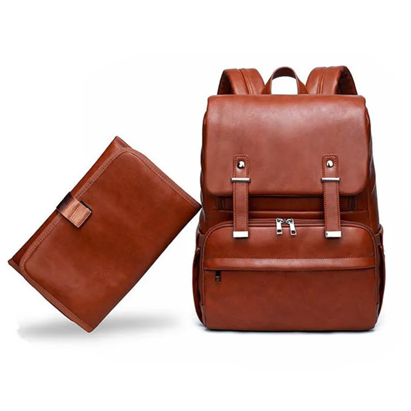 Модная сумка для подгузников из искусственной кожи рюкзак с теплоизоляцией