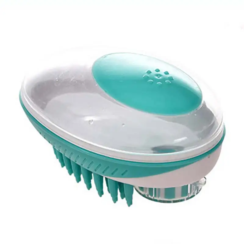 

Pet Dog Cat Bath Brush 2-in-1 Pet SPA Massage Comb Soft Silicone Pet Shower Hair Grooming Dog Cleaning Tool Pet Supplies