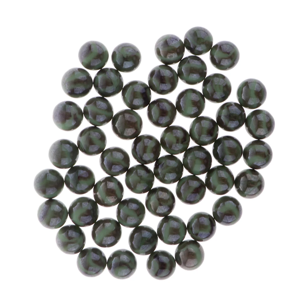 

50 Pieces of 16mm Colored Glass Marbles, Kids Traditional Ball Game Toy Vase & Fish Tank Decoration Black