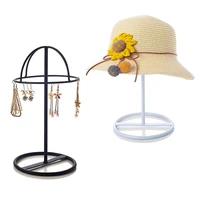hat display rack metal cap bucket hat straw hat sunhat display stand holder wig earrings necklace storage rack