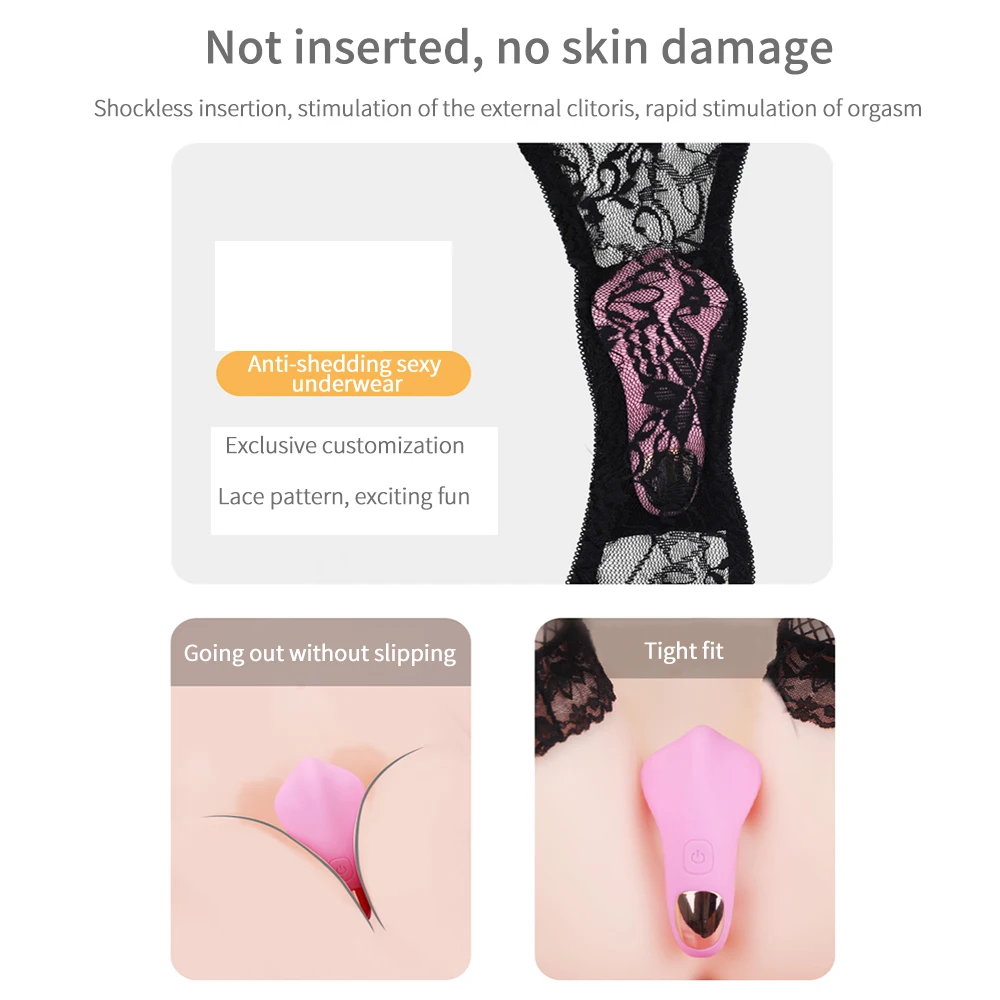 Вибрирующие трусики с дистанционным управлением через приложение невидимые