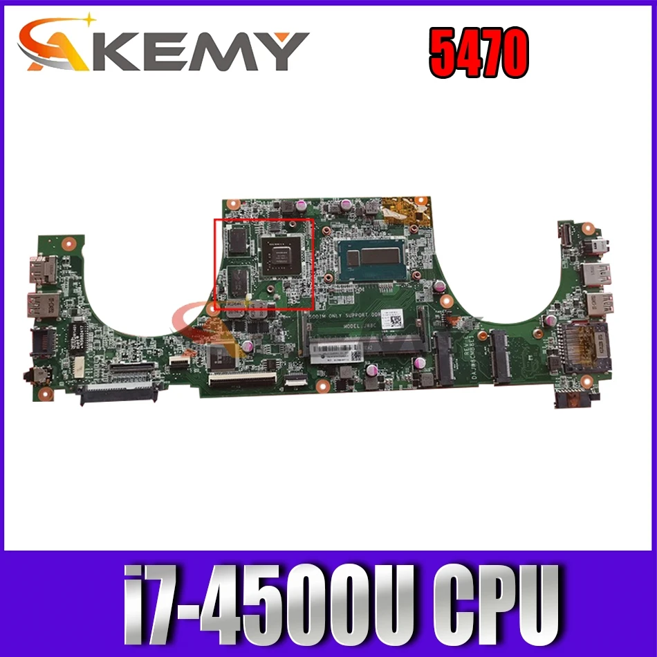 

Akemy 0K0PF0 DAJW8CMB8E1 для DELL Vostro 5470 Материнская плата ноутбука i7-4500U тестирование