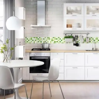 3D настенная бумага детская кухонная Зеркальная Наклейка клейкие границы