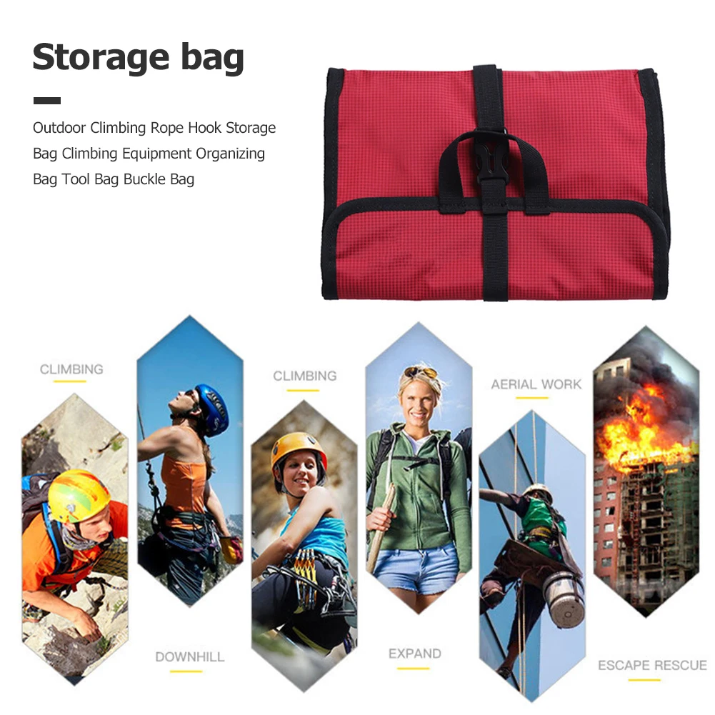 

Outdoor Climbing Rope Hook Storage Bag Climbing Equipment Organizing Bag Mountaineering Equipment Tool Bag Buckle Bag
