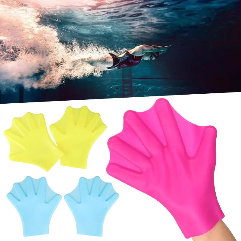 1Pair Finger Fins Gloves Hand Paddle Palm Sports Swimming Accessories Membranes | Спорт и развлечения