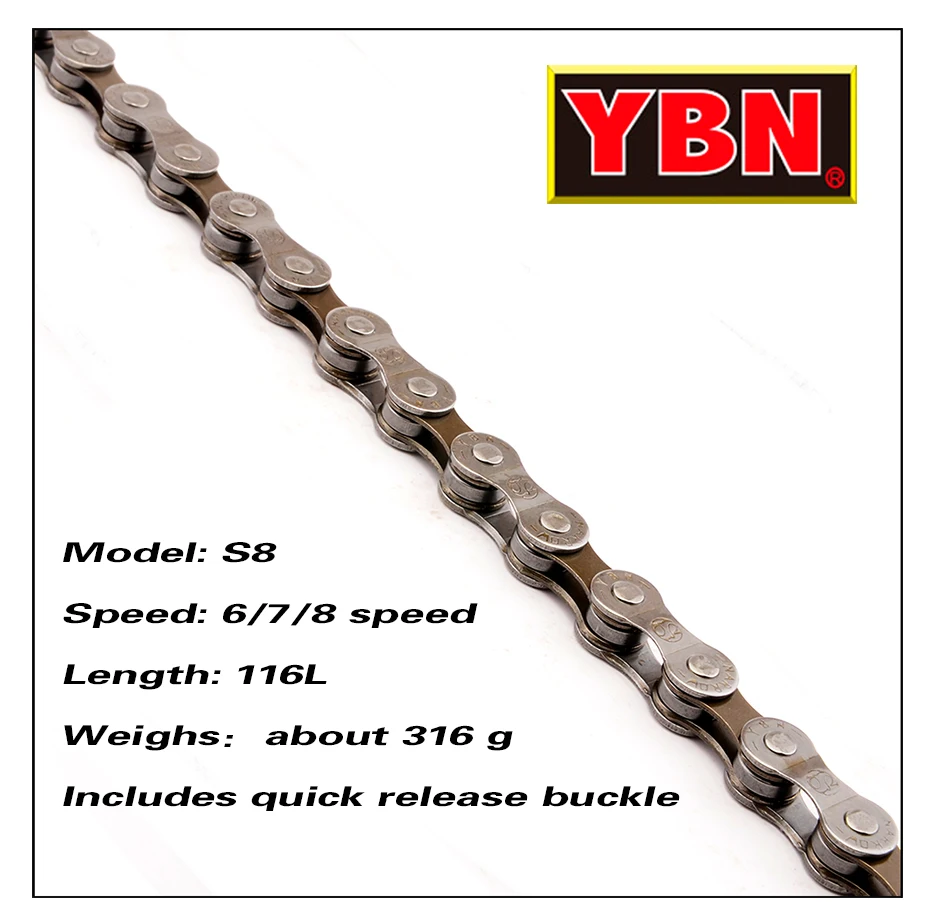 YBN X12L x10 x10sl x9sl x11sl велосипедная цепь 9 10 11s Золотой горный шоссейный велосипед sram SHIMANO 116 Длина велосипедная цепь