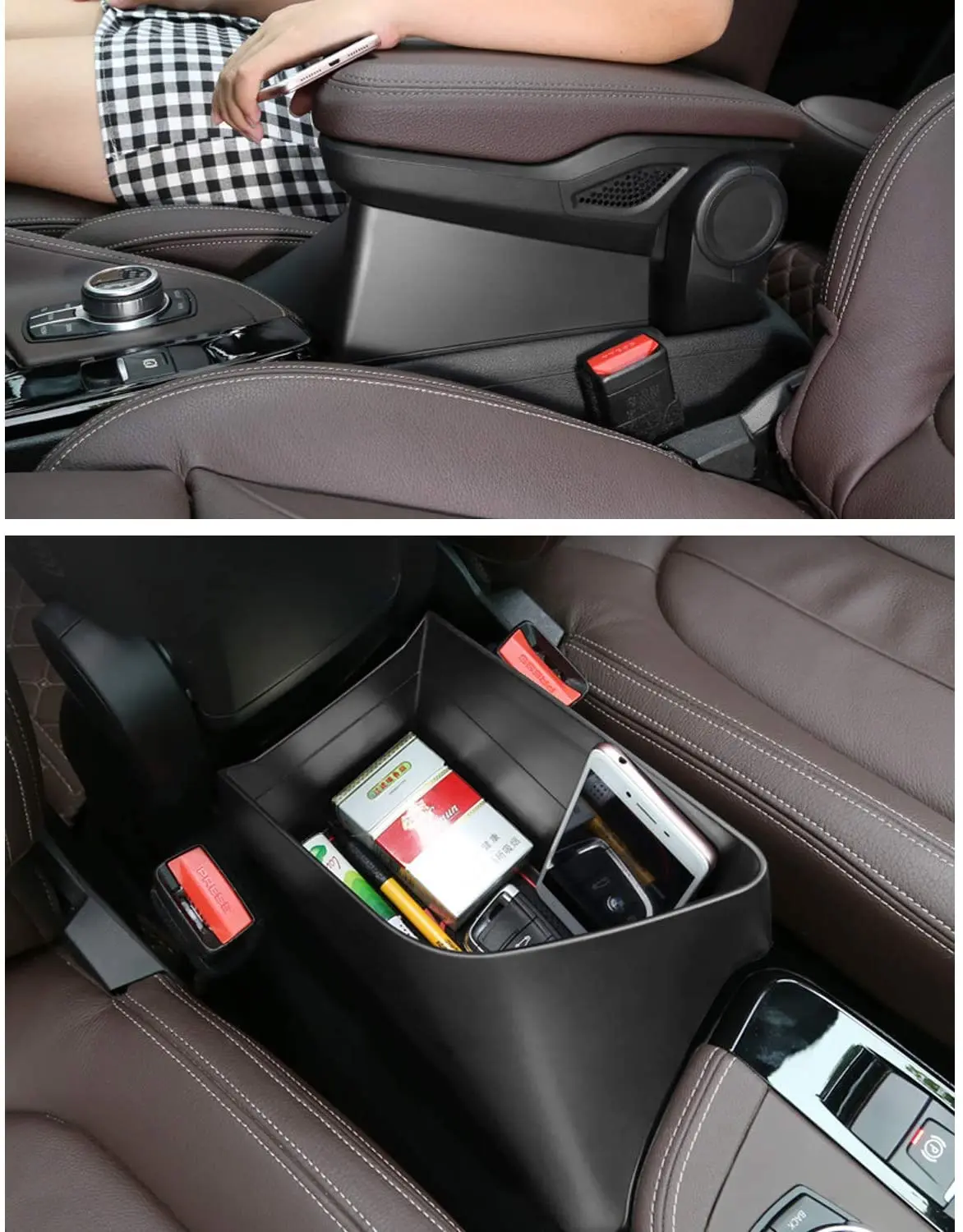 

For BMW X1 F48 Glove Box Armrest Storage Box Centre Console Armrest Storage Box Inside