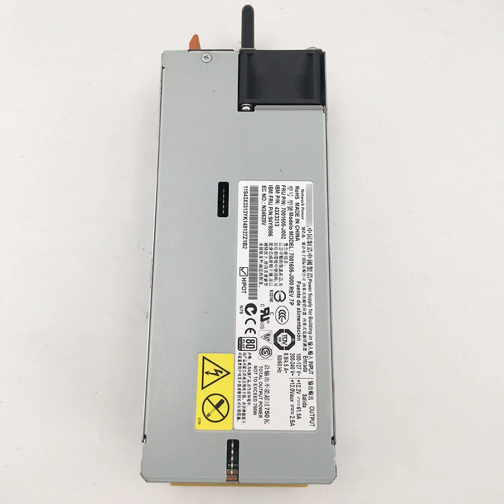 

Для IBM PSU X3550 X3650 M4 750W 7001605-J000 7001605-J002 DPS-750AB-1 A 94Y8114 94Y8113 94Y8070 94Y8078 43X3313 94Y8086