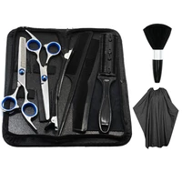 10pcs hair cutting scissors thinning shears set with hair comb clip apron professional hairdressing scissors kit for home babers