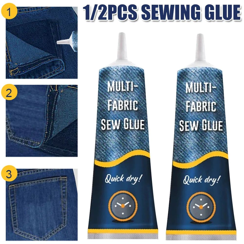 

Stitch Liquid Multi-use Fabric Adhere Fast Tack Dry Sew Glue Jeans Clothing Leather Sewing Solution Repairing Tool FP8