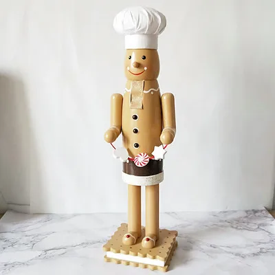 Style as photo Деревянная кукла «Щелкунчик», фигурки солдата из грецкого ореха, винтажная кукла ручной работы, детская игрушка, подарок, декоративные украшения, украшение для дома 60 см - Цвет: Style as photo