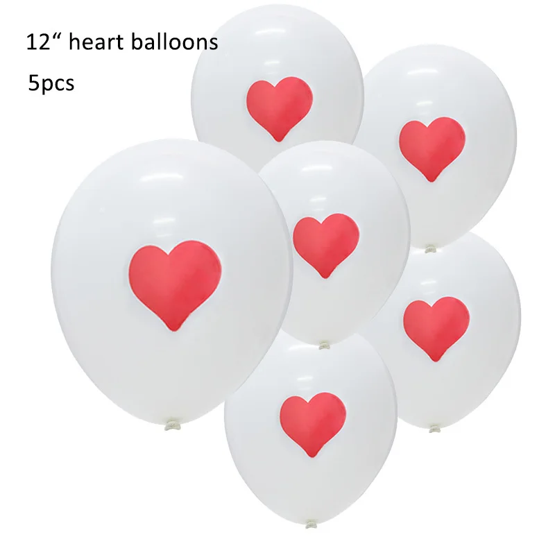 heart balloons-5pc Волшебные украшения на день рождения Детские фотостудии реквизит с днем рождения я один высокий стул баннер покер вечерние казино тематическое мероприятие - Цвет: heart balloons-5pc