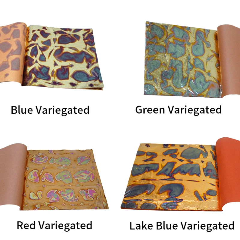 Зеленая красная синяя разноцветная Золотая фольга фотография поделок-14x14 см