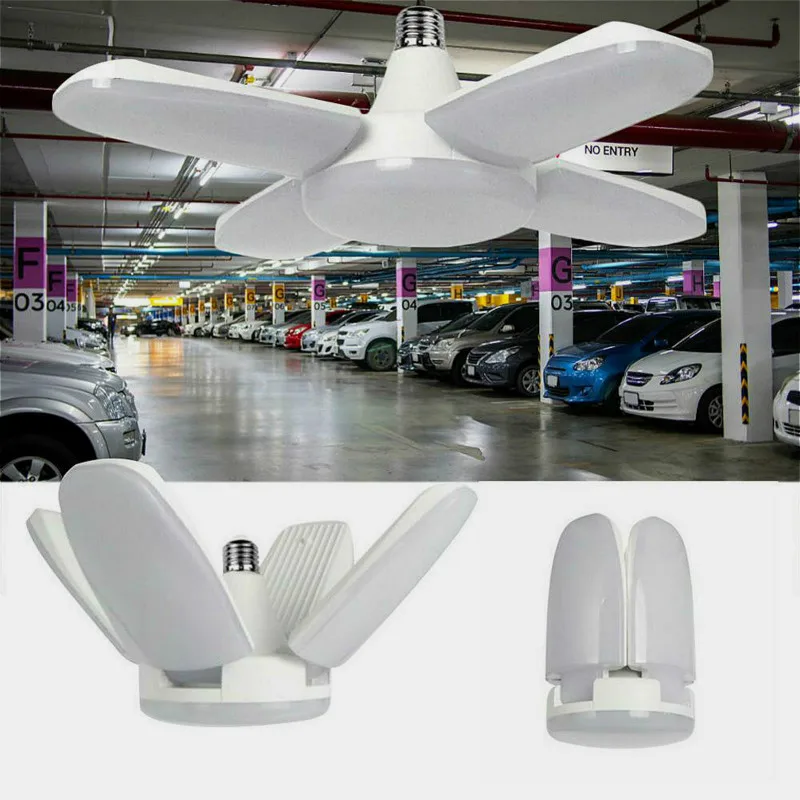 Super Bright Industrial Lighting 80W E27 Led Fan Garage Light 6000LM 85-265V 2835 High Bay Lamp for workshop | Лампы и освещение