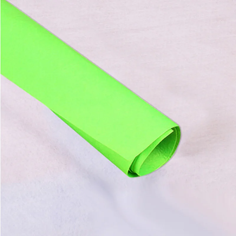 Light Green 50*40 см 1 мм Нетканая фетровая Полиэстеровая ткань DIY Детские принадлежности для материал для изготовления кукол аксессуары поштучная - Цвет: Light Green