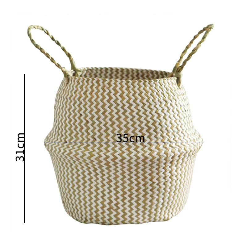 Соломенная Корзина цветочный горшок натуральная плетеная корзина для живота с