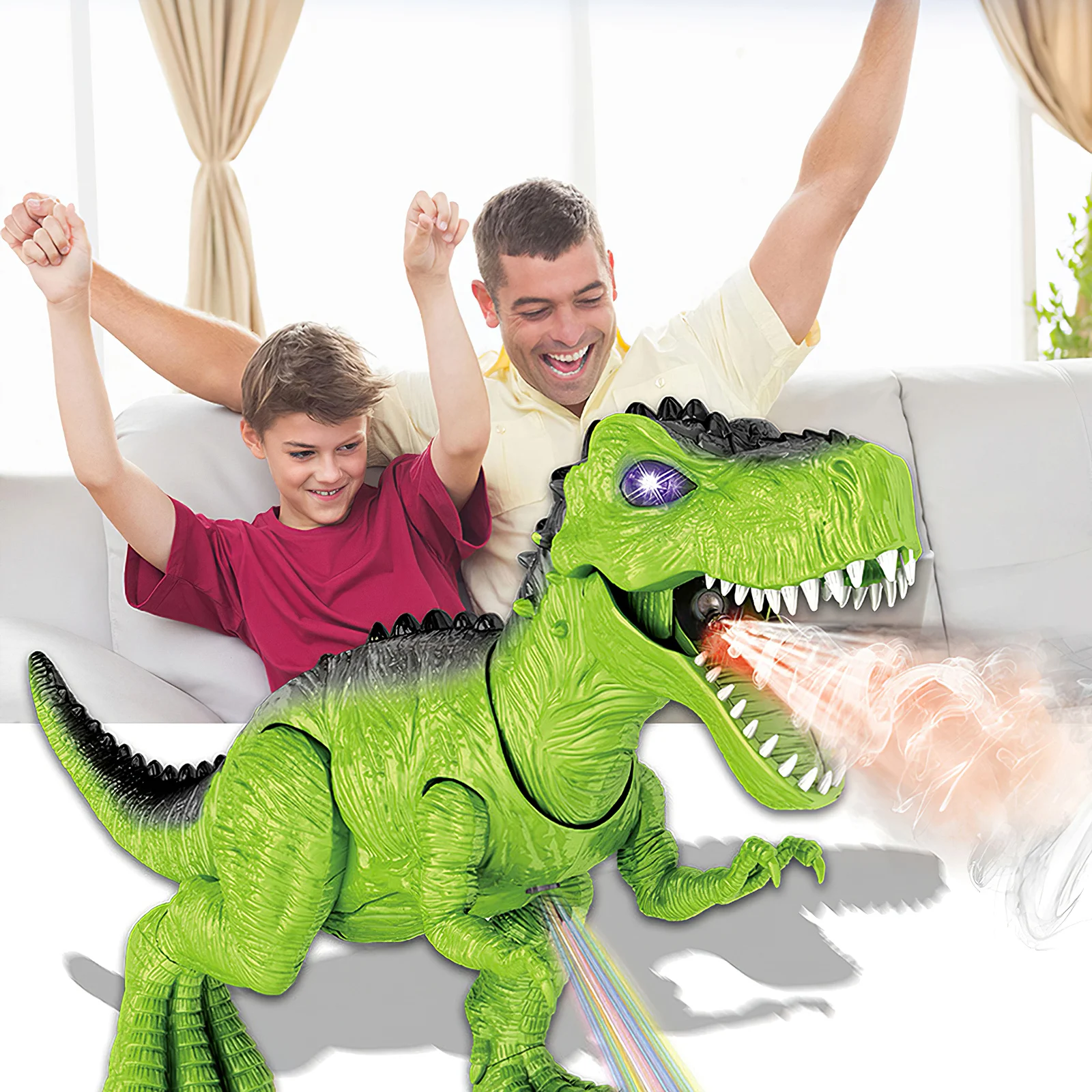 

Dinosaur Electric Robot Toy with Remote Control Large Dinosaurs Dinosaur Electric Walking Sound Light Spray Dinobot Toys Kids