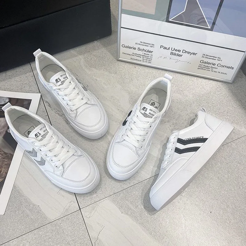 

Sneakers For Women Summer Shoes Trainers Walking Lace-up Flats Vulcanize Shoes Mesh Vamp Breathable Non-slip Shoes