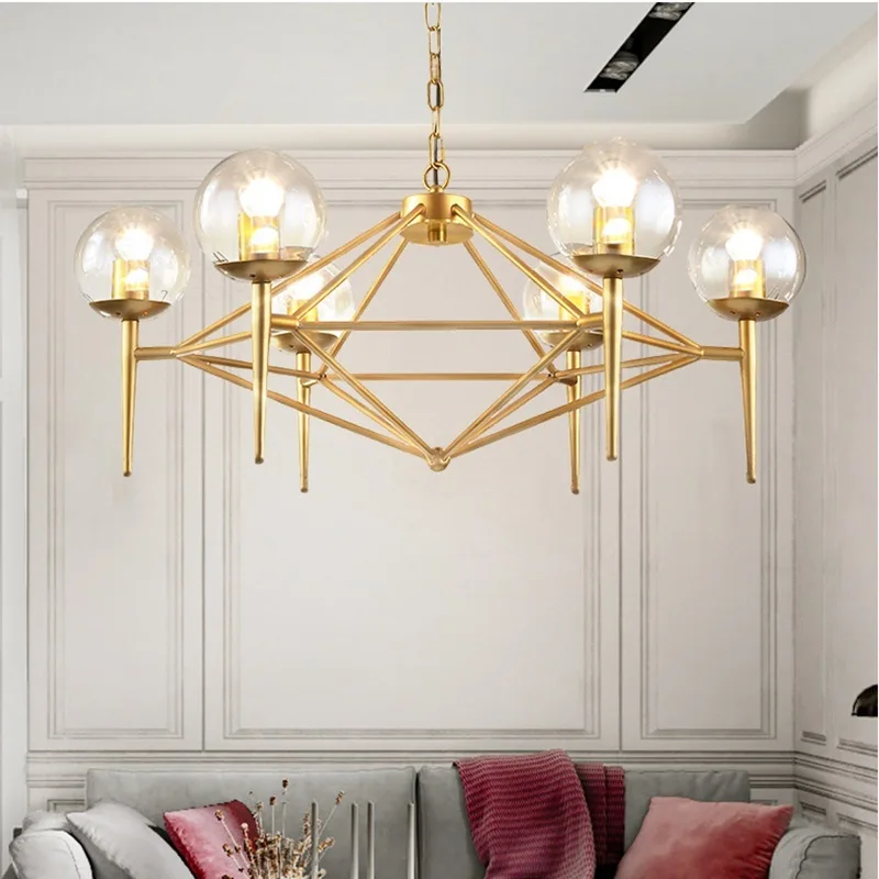 Скандинавские подвесные потолочные светильники стеклянные светодиодные для