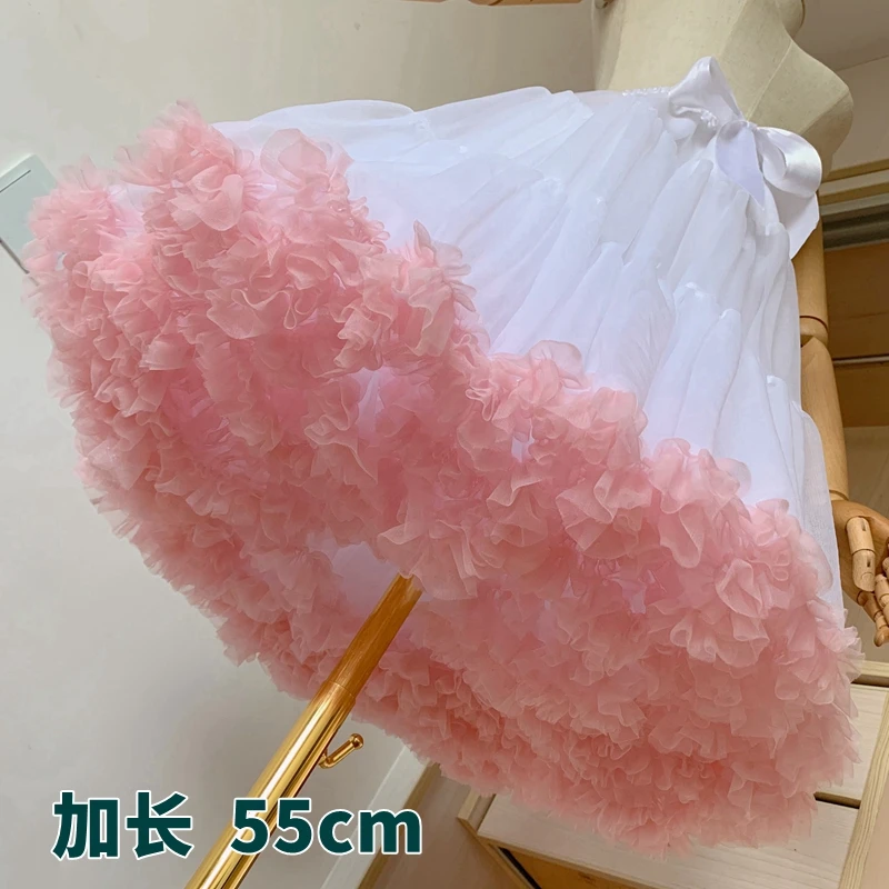 Ball Gown Petticoat Cotton Candy Pink Rainbow Cloud Support Medium Length Soft Yarn Boneless Violence | Свадьбы и торжества