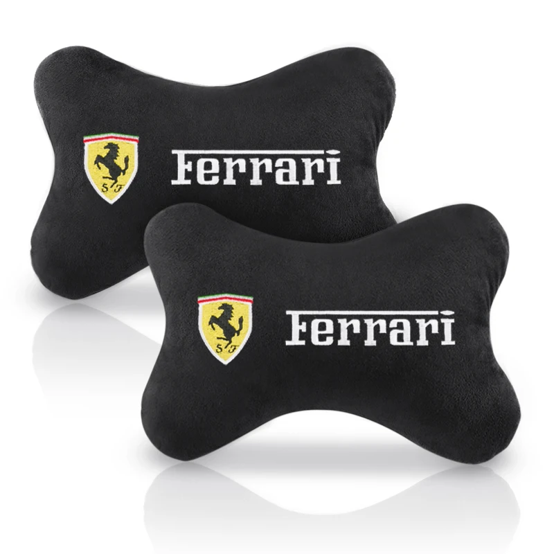 1pcs Car Auto Seat Head Neck Rest Cushion Headrest Pillow Pad for Ferrari California GTC4 Lusso F430 458 488 599 Roma|Наклейки на