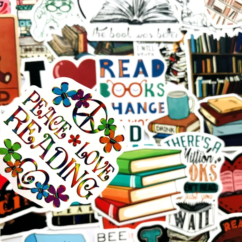 50 шт Мультяшные для чтения книг в стиле граффити Водонепроницаемый наклейки