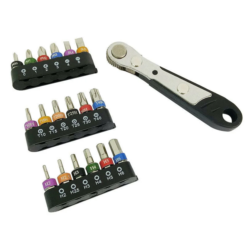 

19pcs/set Torx Screwdrivers Bit Set W/ Handle 1/4 Hex Drivers Repair Tool Tips