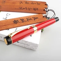 jinhao 100 centennial red resin fountain pen arrow clip effmbent nib with converter writing business office gift ink pen