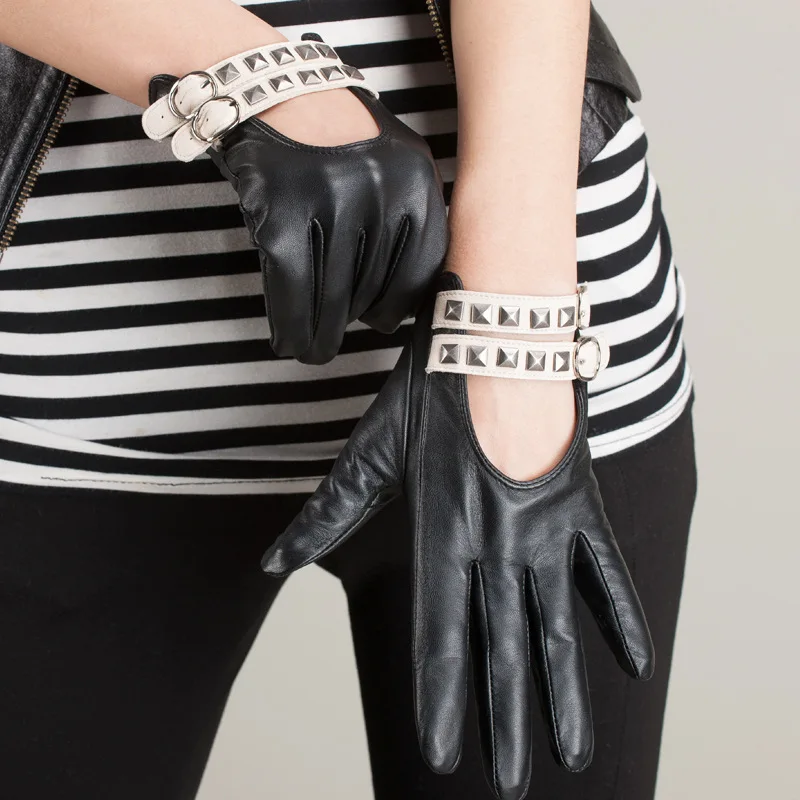 Осенне-зимние короткие стильные перчатки из овчины для мужчин и женщин ·