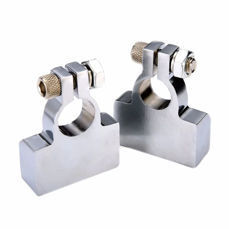 1 пара Автомобильная Серебряная батарейка с покрытием клеммный набор 2 4 8 Калибр