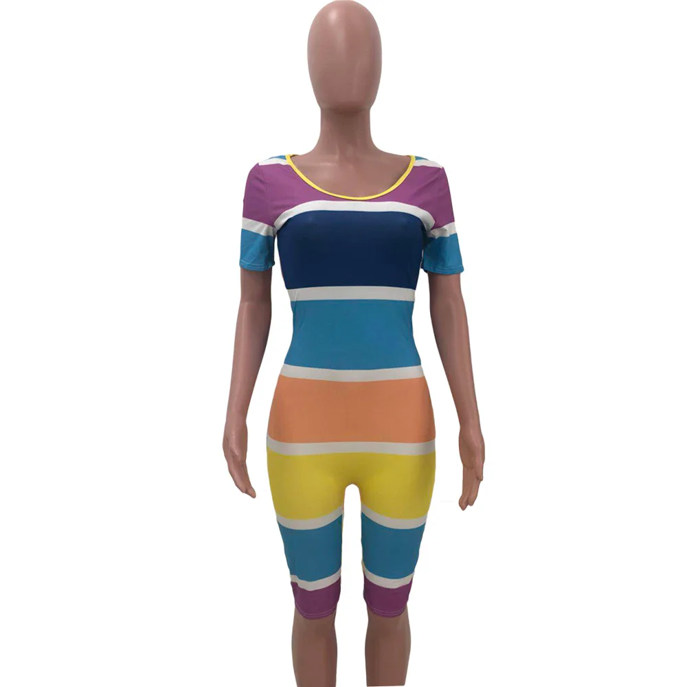 

Short Sleeve Printed Open Back Sexy Jumpsuit Women's Jumpsuit Summer Cool Exercise Leisure Square Dance Shopping Street Clothes