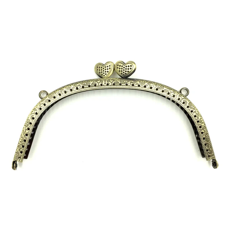 

16.5cm Arch Embossed Purse Bag Frame Clutch Locks Kiss Clasp Handbag Handle Buckle Heart Head Handmade Crafts Sewing Accessories
