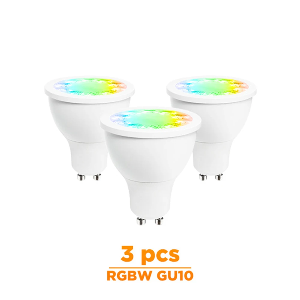 3 Pcs Color Gu10 Умный дом rgb и теплый белый gu10 прожектор zigbee 5 Вт RGBW GU10 лампа AC100-240V работать с Amazon Echo plus smartThing - Испускаемый цвет: 3 Pcs Color Gu10