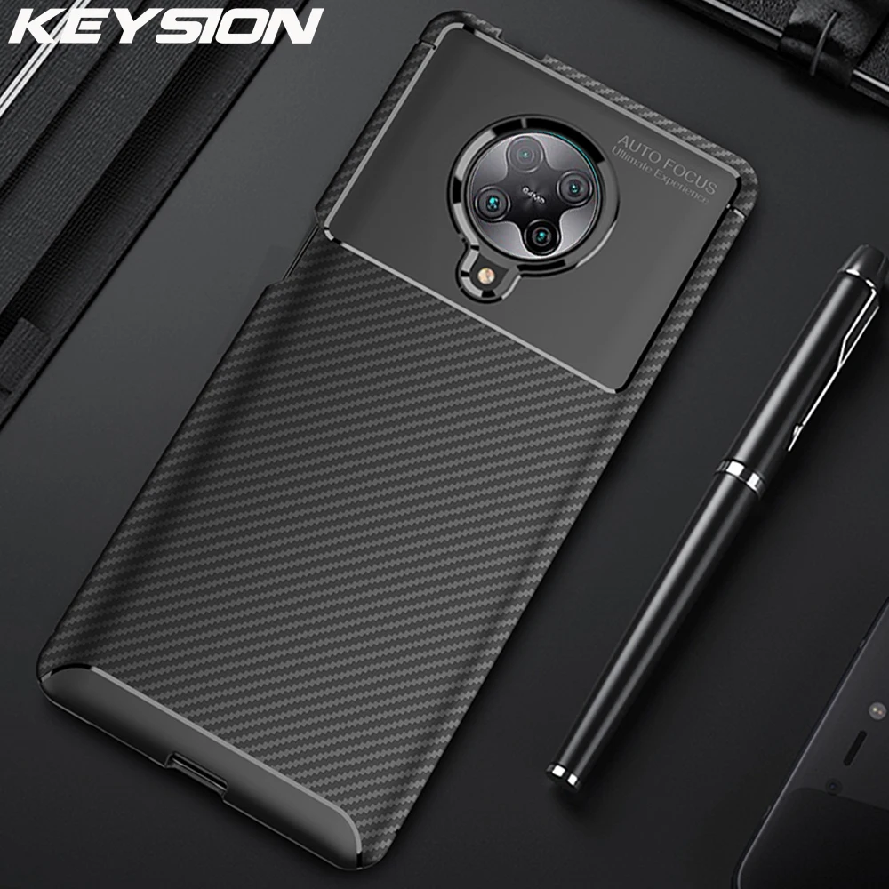 KEYSION чехол для телефона Redmi K30 Pro из углеродного волокна Текстура Ударопрочный