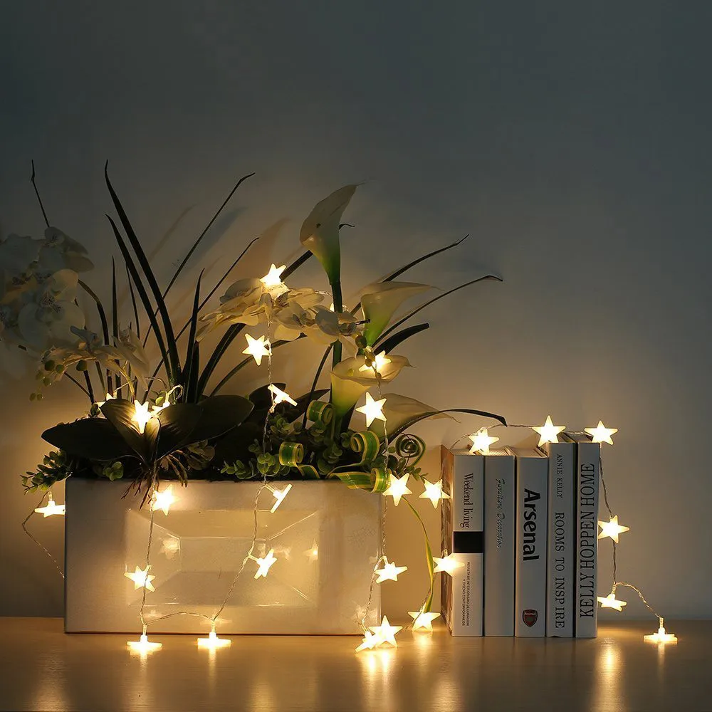 3M 30LED светильник со звездами белый пятиконечный вечерние свадебные украшения 3 * AA