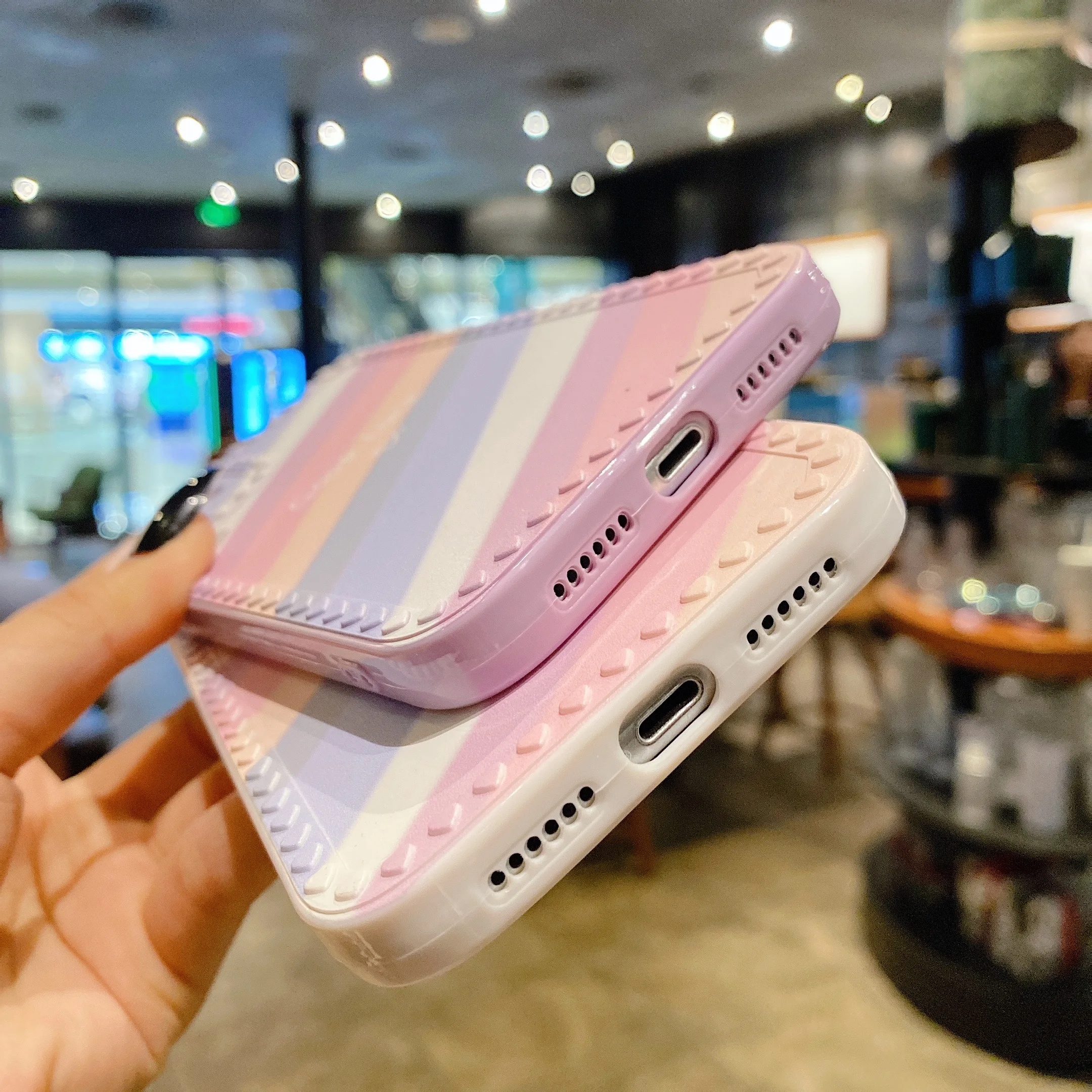 

3D Love Heart Rainbow Phone Case For iPhone 12 Mini 11 Pro XS MAX XR X 7 8 6 6S Plus Good Lucky Silicone Soft Back Cover Fundas