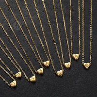 tiny heart gold color initial letter name choker necklace for women baby girls stainless steel a z alphabet best gift kn657
