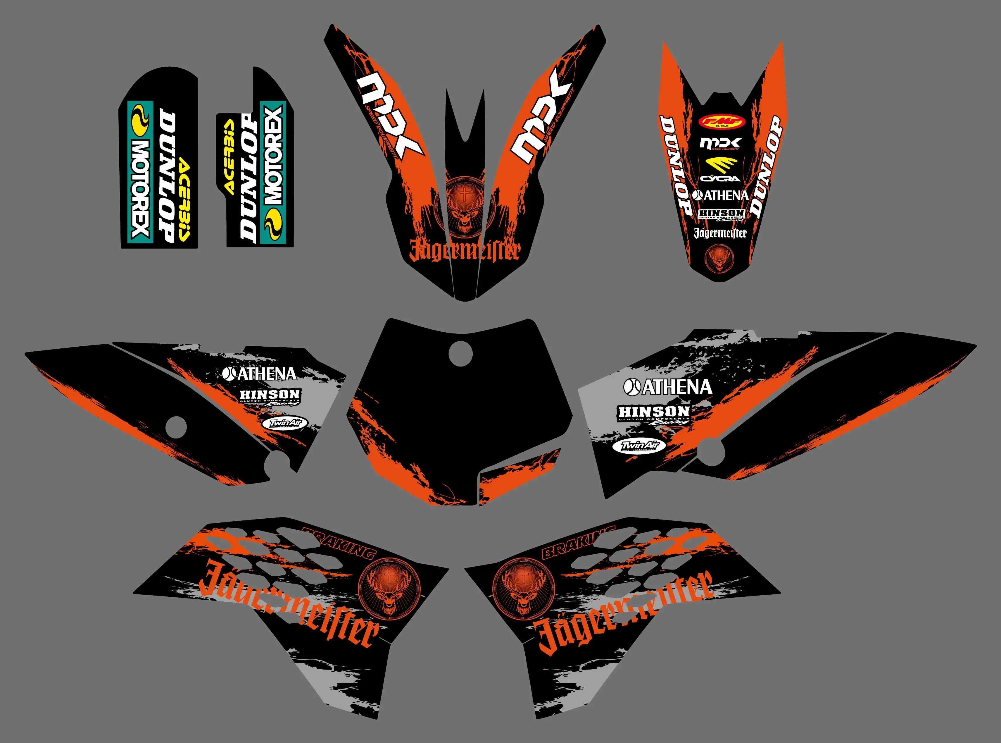 

0531 Motorcycle New Team Graphic Background Decal Sticker Set For KTM SX65 SX 65 65SX 2009 2010 2011 2012 Customizable Stickers