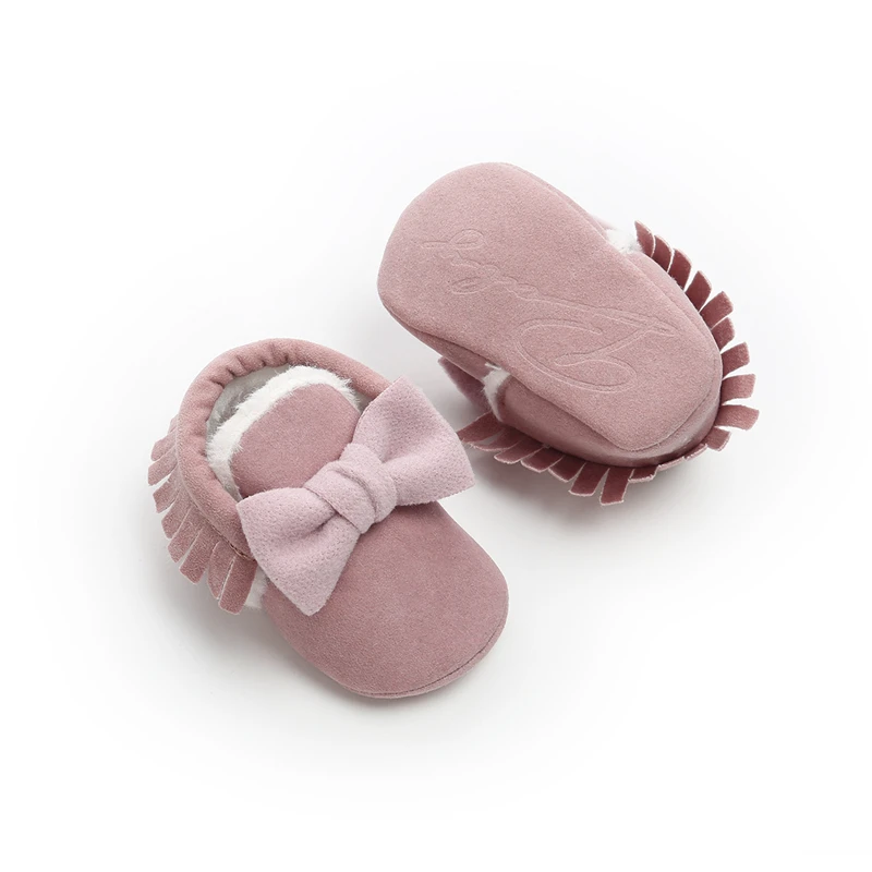 1 шт. Обувь для маленьких девочек Мокасины новорожденных Мягкая нескользящая