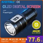 Светодиодный фонарик NATFIRE GTR30, светодиодный цифровой O-образный светодиодный дисплей, 3000 лм, P90, перезаряжаемый, поискосветильник онарь, ультра яркий, дальнего действия
