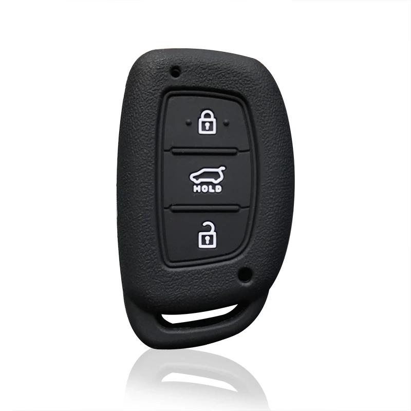 Силиконовый чехол для ключей Hyundai Tucson 3 кнопки Elantra 2019|Футляр автомобильного