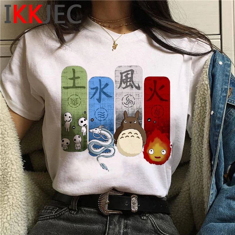 

Топ в японском стиле 80-х Миядзаки Хаяо, женская одежда для пар, кавайная уличная одежда в стиле Харадзюку, летний топ в стиле Харадзюку