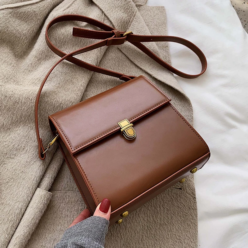 Квадратная сумка на плечо в стиле ретро роскошные брендовые сумки простые через