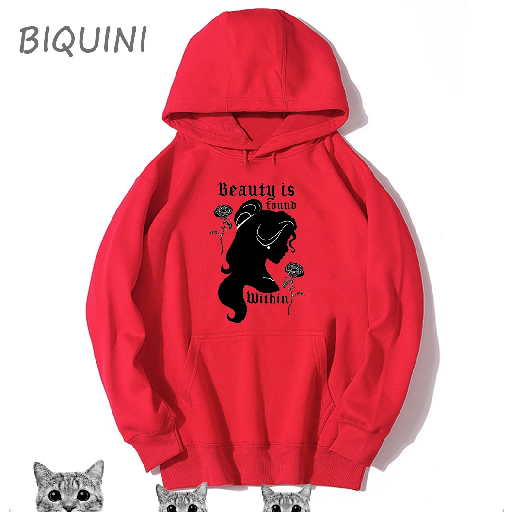 

BEAUTG IS FOUNO WITHIN Queen Halloween Female /Hoodies & Tops Men Women Cat Poleron Mujer Kangaroo Pocket oversized hoodie women