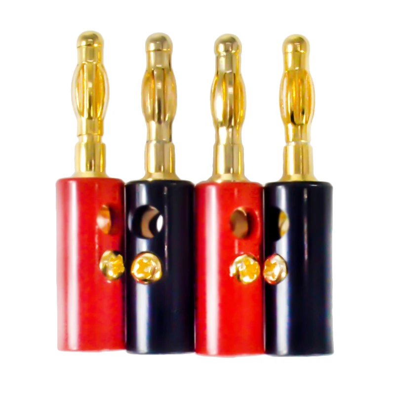 HiFi-разъемы для динамиков банановые заглушки латунь + Позолоченные разъемы
