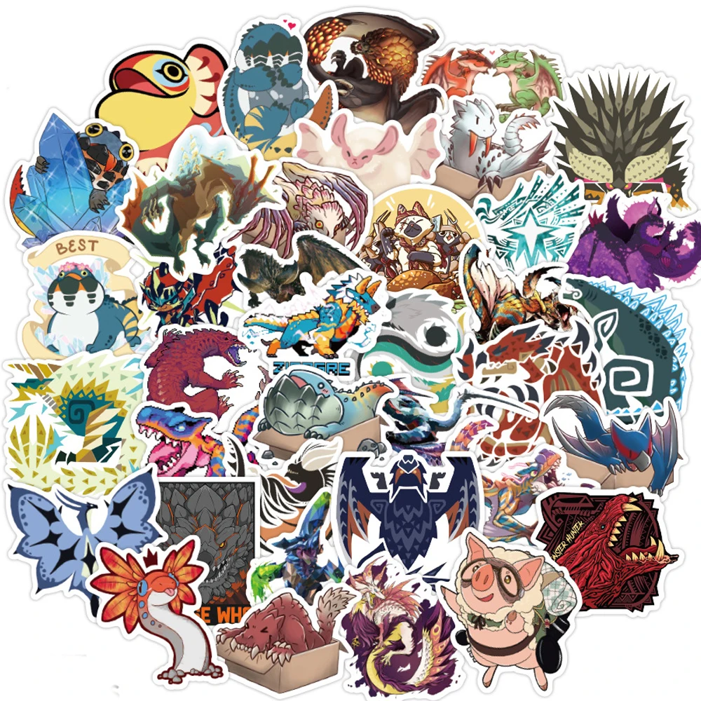

10/30/50PCS Monster Hunter Game Stickers Laptop Guitar Luggage Skateboard Bike Waterproof Graffiti Sticker Decal Kid Classic Toy
