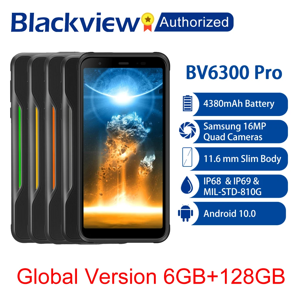 Смартфон BLACKVIEW BV6300 Pro Helio P70 6 ГБ + 128 4380 мАч Android 10.0 мобильный телефон 4 задняя камера